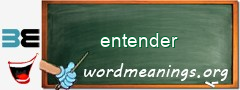 WordMeaning blackboard for entender